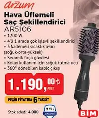 ARZUM AR5106 HAVA ÜFLEMELİ SAÇ ŞEKİLLENDİRİCİ